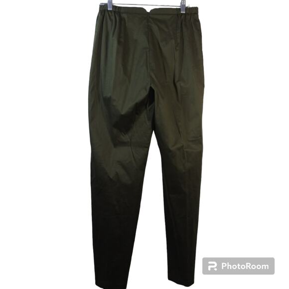 Citrine Green Tan Pants Set Business Casual Safari 2 Piece Set Size 14 - Picture 16 of 16